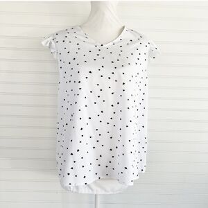 Heart print dressy top Size XL 12